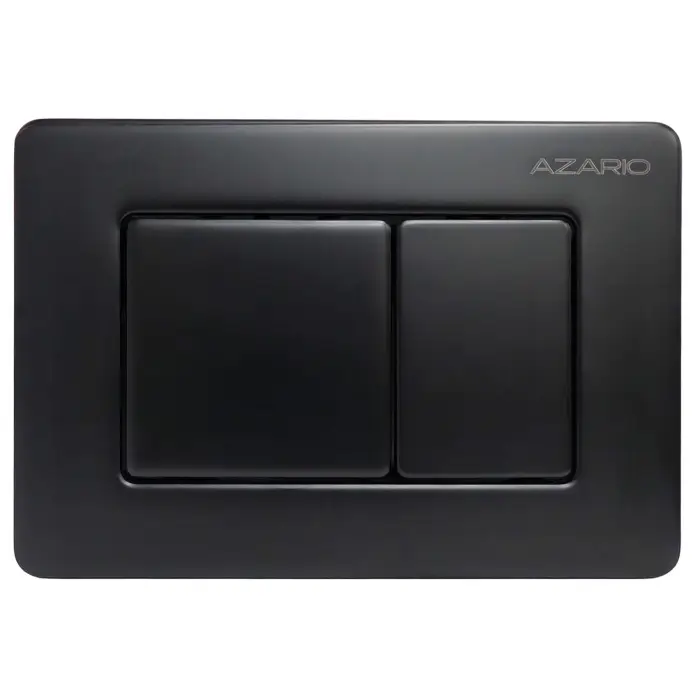 Кнопка смыва AZARIO NEW-TS механическая, двойной смыв, квадратные кнопки, нержавеющая сталь 304, черный (AZ-SS-003-B)