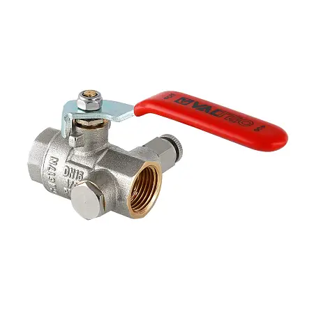 Кран шаровой Valtec BASE с дренажом и воздухоотводчиком 3/4" вн.-вн. (VT.245.N.05)