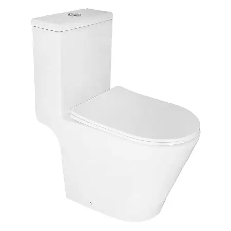 Унитаз-моноблок Azario Prime 373х645х765 напольный, безободковый , с быстросъемным сиденьем "Микролифт" (AZ-1363OP)