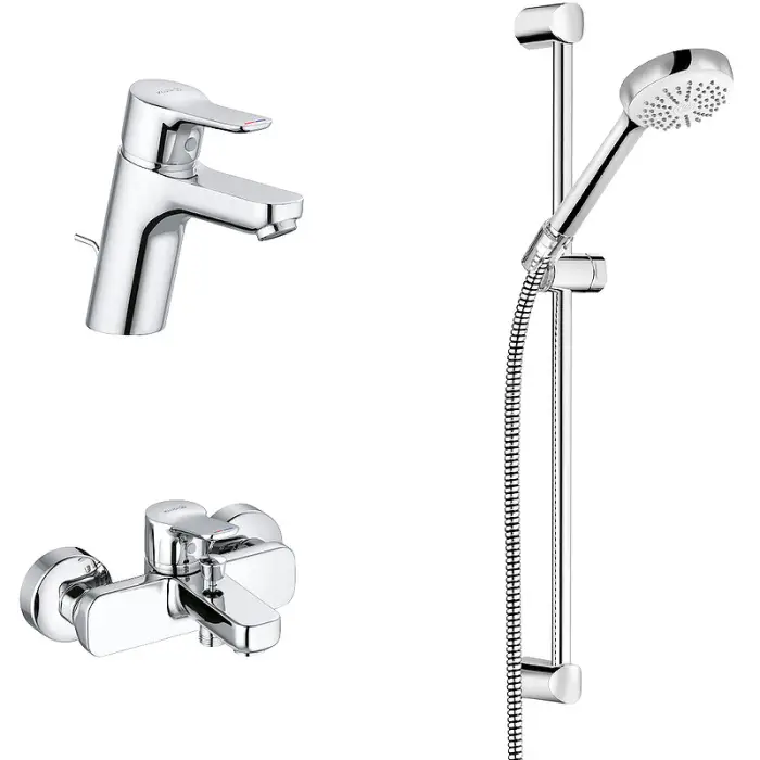 Комплект для ванны и душа KLUDI PURE&EASY 3in1, хром (376850565)