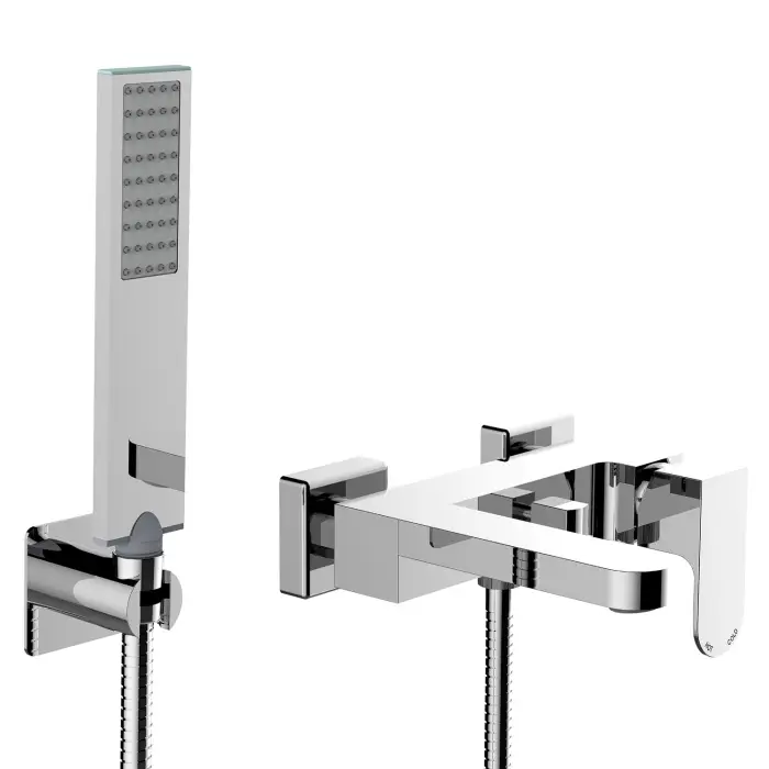 Смеситель для ванны Bossini GILLO с ручным душем, керамический картридж, шланг из латуни 125 см., хром (Z00727.030)