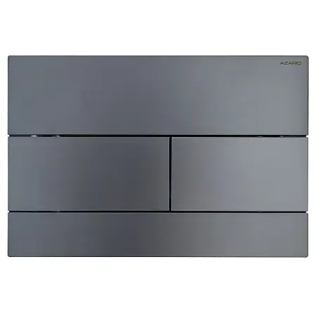 Клавиша смыва AZARIO NEW двойная, квадратные кнопки, пластик, оружейная сталь матовый (AZ-013.08)