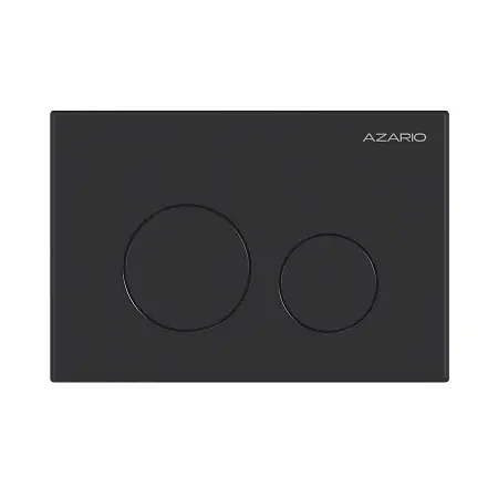 Кнопка смыва AZARIO механическая, двойной смыв, круглые кнопки, чёрный матовый (AZ-ИУ00012)