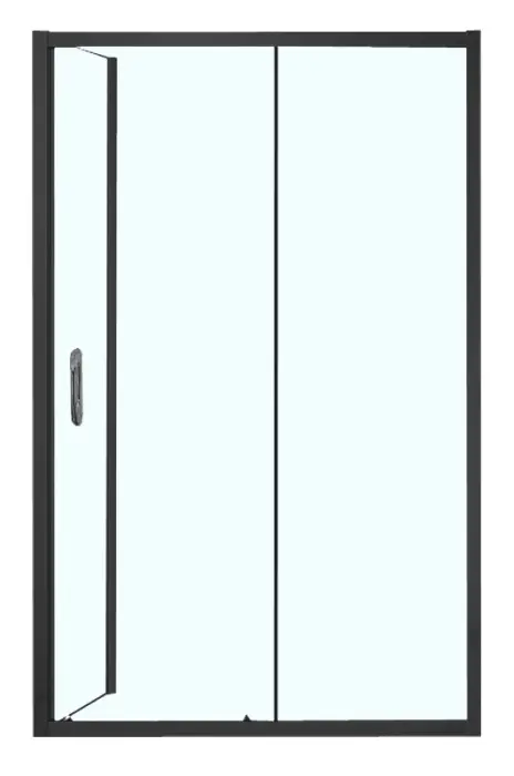 Душевое ограждение AZARIO 1200х800х2000,БЕЗ ПОДДОНА, прозрачное стекло 6 мм, открывание направо, цвет профиля черный (AZ-ND1131-R 1200 BLACK)