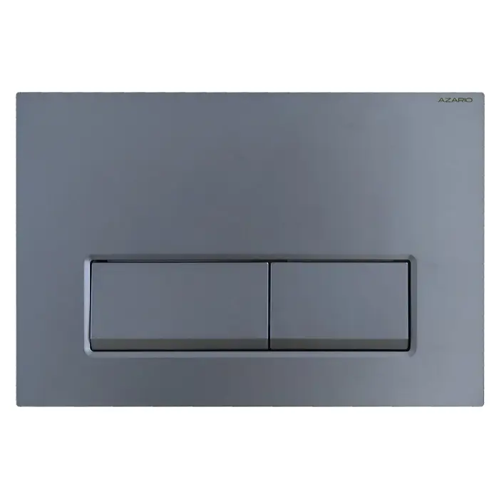 Клавиша смыва AZARIO NEW двойная, прямоугольные кнопки, пластик, оружейная сталь матовый (AZ-015.08)