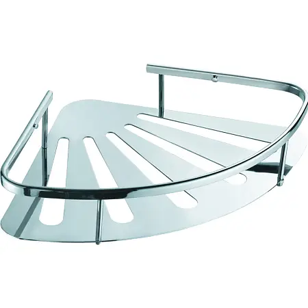 Полка угловая одноэтажная Azario подвесная, хром (AZ-836)