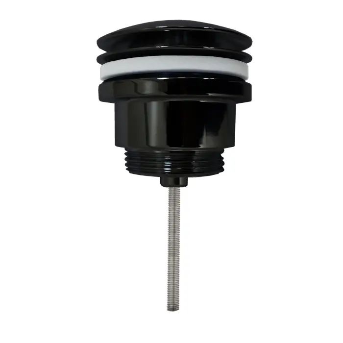 Донный клапан AZARIO для раковины, CLIC-CLAC, 1 1/4, латунь, черный (AZ-105-BL-Н)